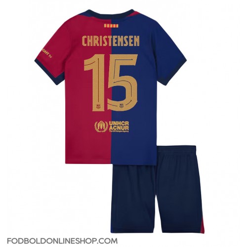 Barcelona Andreas Christensen #15 Hjemme Trøje Børn 2024-25 Kortærmet (+ Korte bukser)